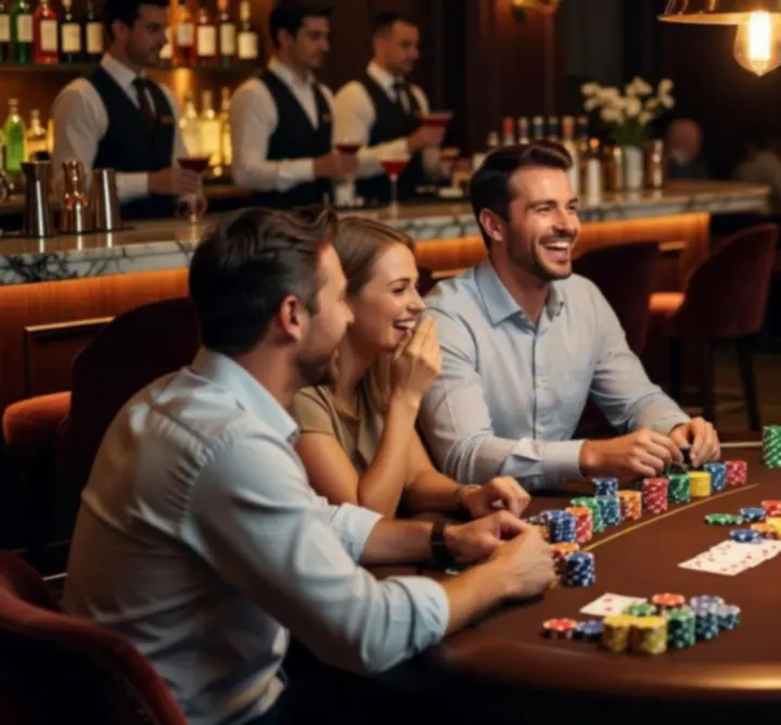 Guests enjoying a poker event at WATCH SERVICE ATELIER