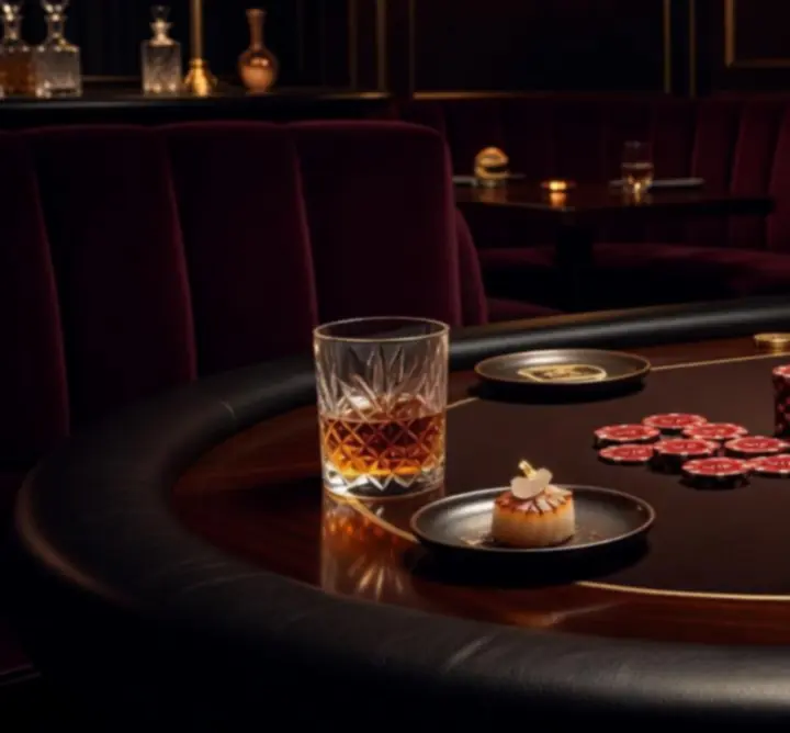 Guests reserving a VIP poker table with table service at WATCH SERVICE ATELIER